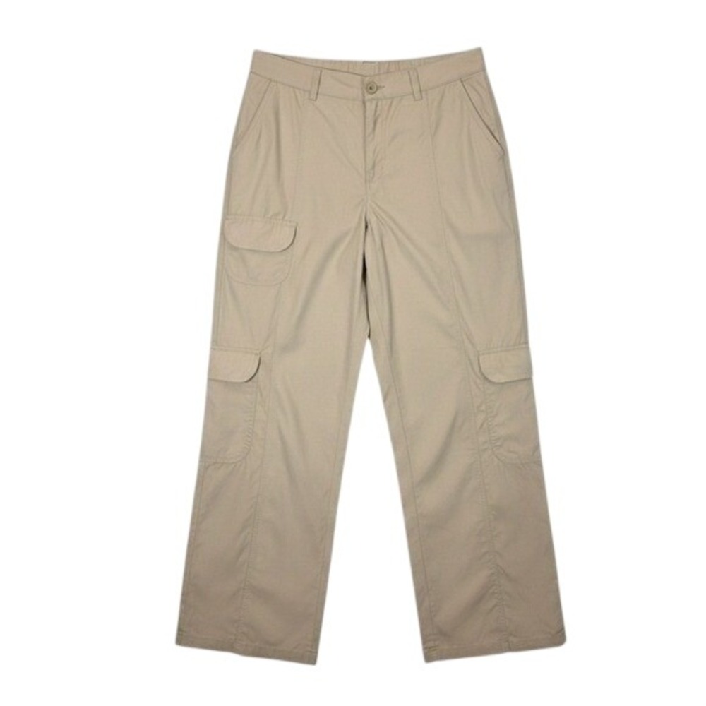 Khaki Wide Leg Cargo‎ Pants Utility Streetwear Gorpcore xsmall